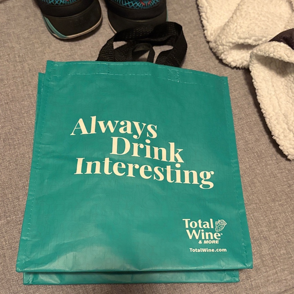 Teal Total Wine Tote Bag